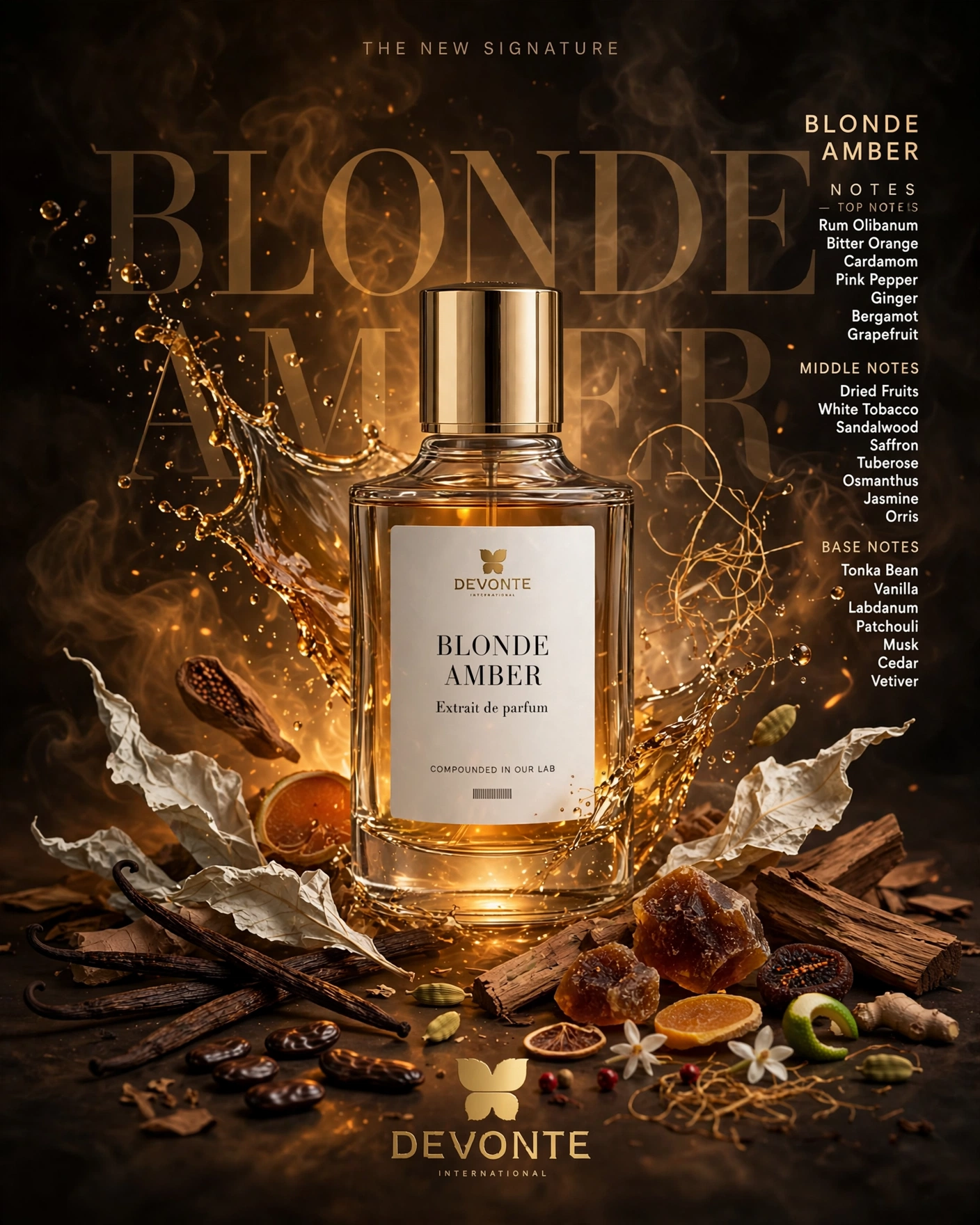 BLONDE AMBER by Devonte Extrait de parfum